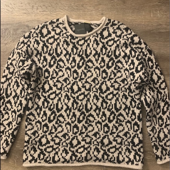 Sweater - Black & Beige Sweater by Magaschoni - Picture 8 of 14